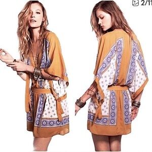 Free People *. Santa Cruz*  Boho Kimono Mini Dress